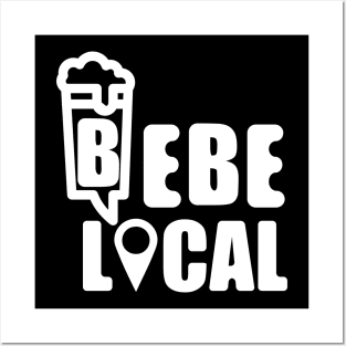 bebe local white words Posters and Art